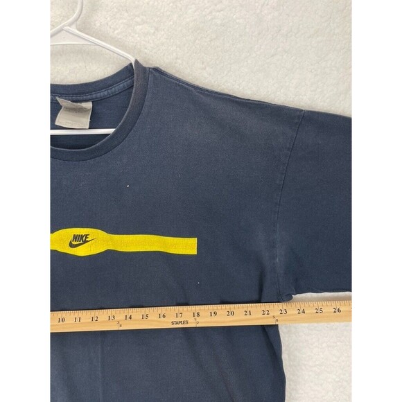 Nike Vintage 00s T-Shirt Men’s Size XL Navy Crew Neck Logo Made in USA - Picture 4 of 10